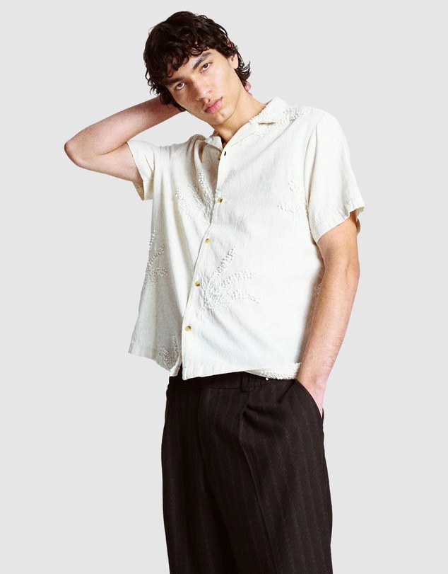 Topman - Short Sleeve Hand Embroidered Shirt