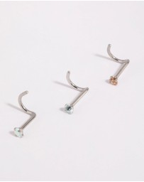 Lovisa - Surgical Steel Light Stone Nose Stud Pack
