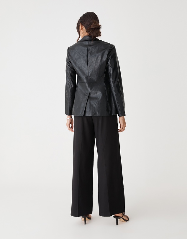 Forcast - Shay Faux Leather Blazer