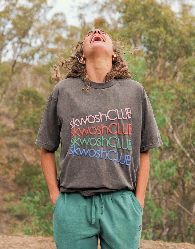 Skwosh - Quatro Regular Tee In Carbon