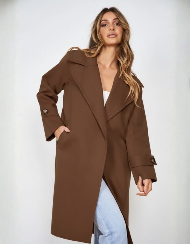 Esther & Co - Fireplace Coat - Mocha