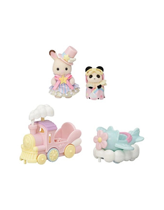 Sylvanian Families - Amusement Park Ride Set -Plane & Train