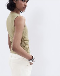 UNISON - Ruched Detail Sleeveless Top