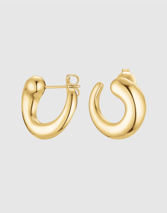 Rosefield - Dome Swirl Gold-Tone Stud Earrings