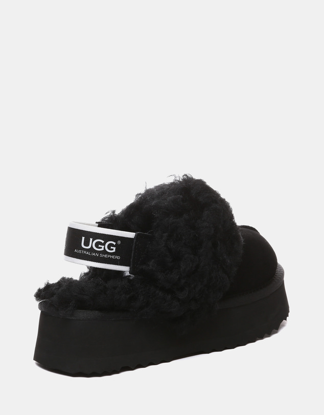 EVERAU - Australian Shepherd Ugg Waffle Curly Platform Cow Suede Upper House Shoes