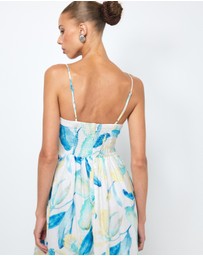 AERE - Kira Linen Midi Dress