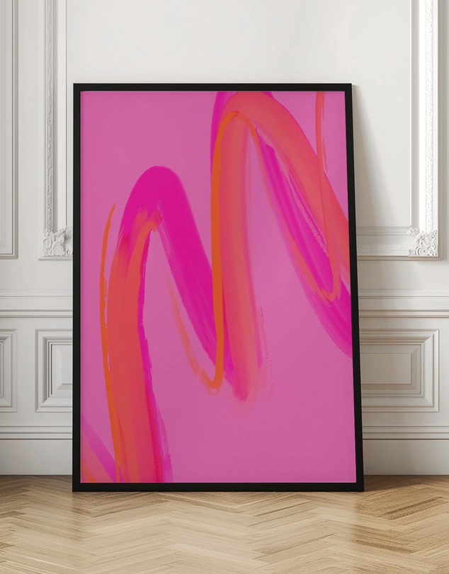 Olive et Oriel - Pinkwave No 7 by Treechild Art Print