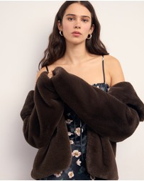 MINKPINK - Sigrid Faux Fur Coat