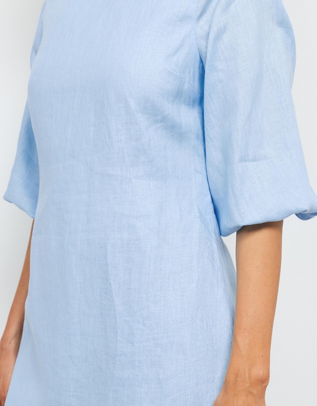 AERE - Emia Sleeved Linen Mini Dress