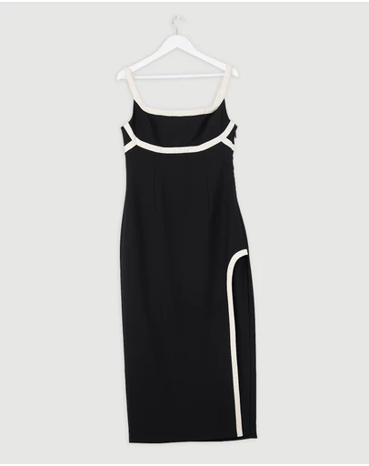Revibe - Repaired BY JOHNNY. Saraya Scoop Split Dress - AU 12