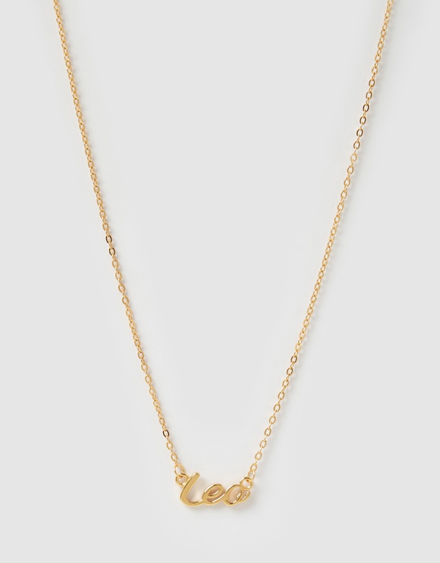 Izoa - Leo Written Star Sign Necklace