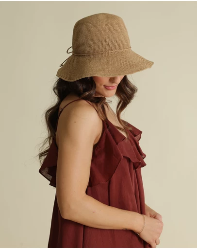 Morgan & Taylor - Kaira Bucket Hat in Tan Brown