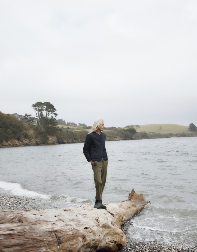 Seasalt - Seasalt Cornwall Navy Swift Barn Organic Cotton Quilted Jacket