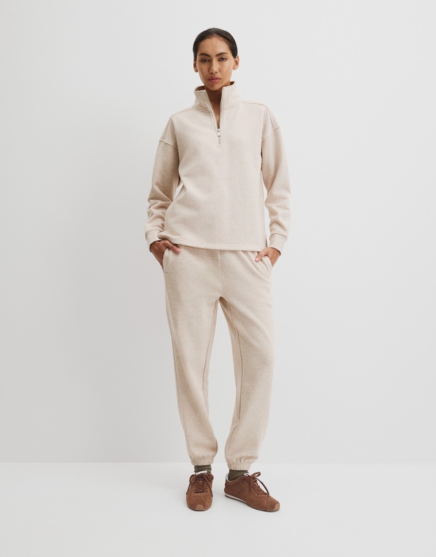 Country Road - Australian Good Earth Cotton Zip Neck Sweat