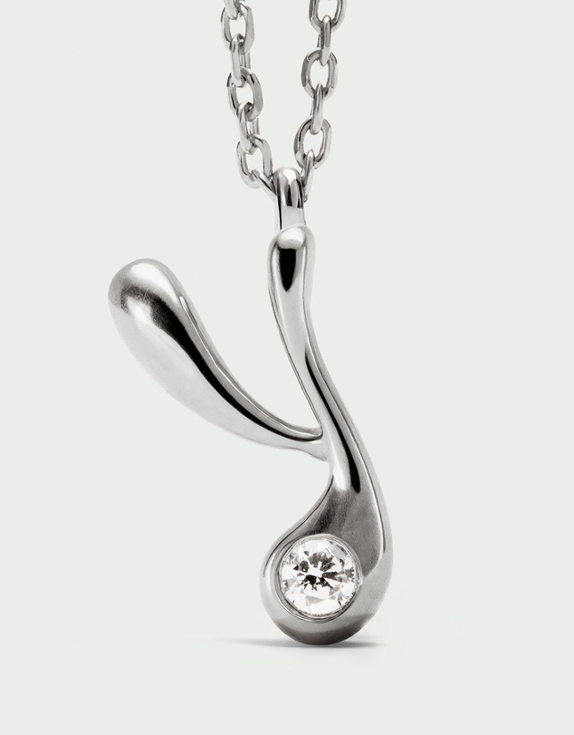 PDPAOLA - Initial 2026 Y Silver Pendant Necklace