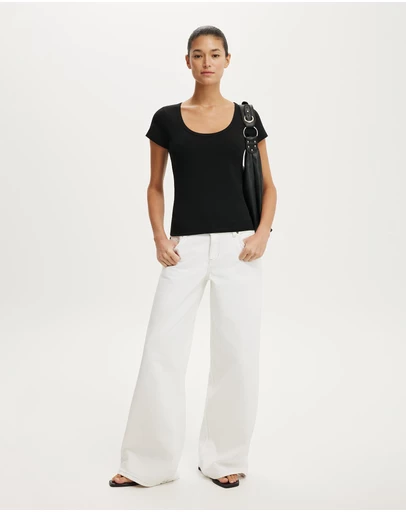 Cotton On - Everyday Smooth Scoop Neck Tee
