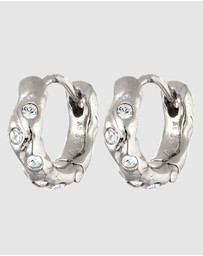 Elli Jewelry - Earrings Hoops Crystal 925 Sterling Silver