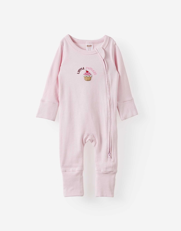 Cotton On Kids - Growie Long Sleeve Zip Romper