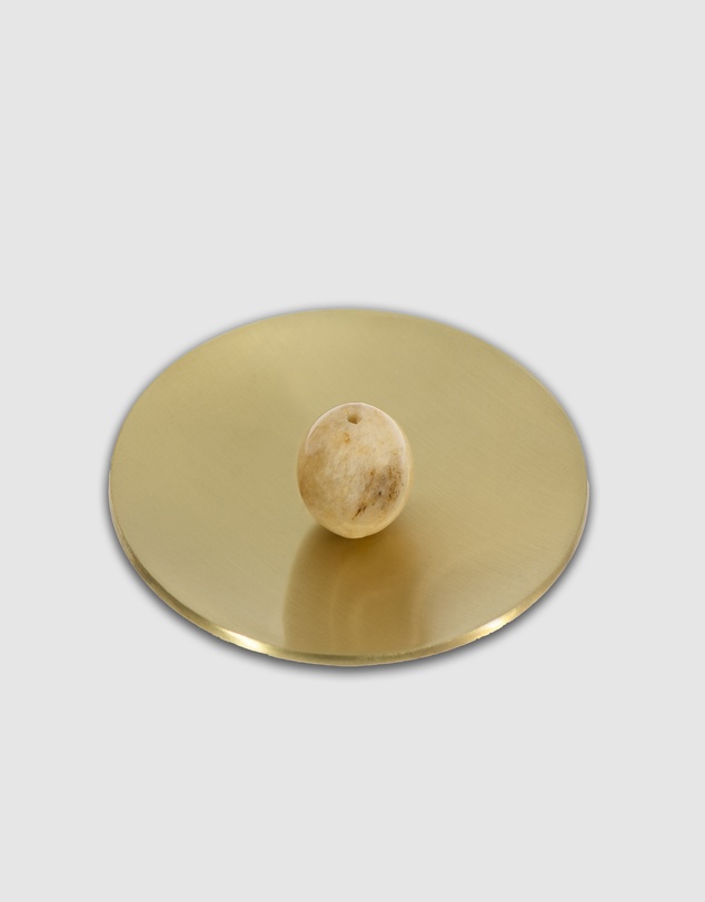 MAHO Sensory - Hoseki Mari - Yellow Jade crystal Incense burner