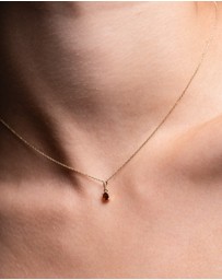 Luna Rae - Solid Gold - Garnet Necklace