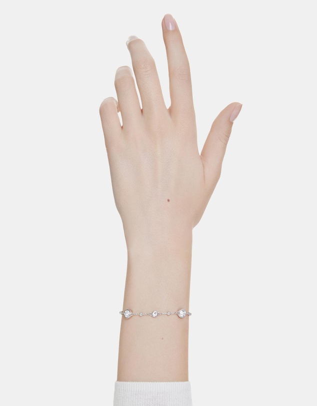 Swarovski - Imber bracelet, Round cut, White, Rhodium plated