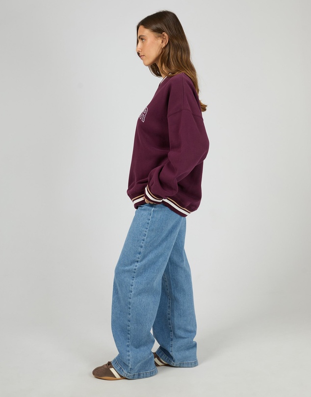 All About Eve - Mayfair V-Neck Relaxed Crew Wine