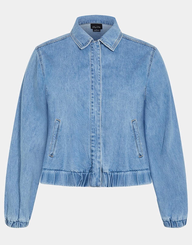 City Chic - Bria Denim Jacket - light wash