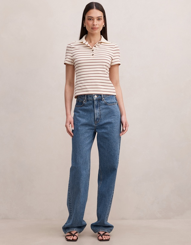 Forever New - Scottie Striped Polo Top