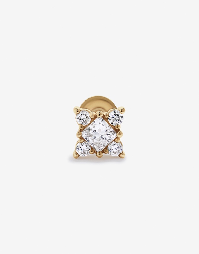 Michael Hill - 0.11TW Lab Diamond Princess Cut Helix Stud in 10kt Gold