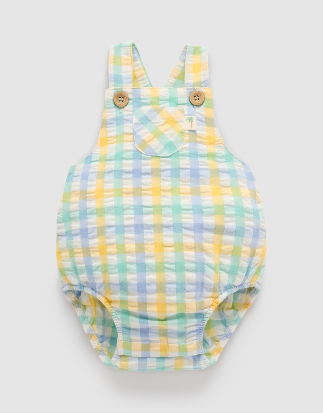 Purebaby - Check Overall -Kids-Babies