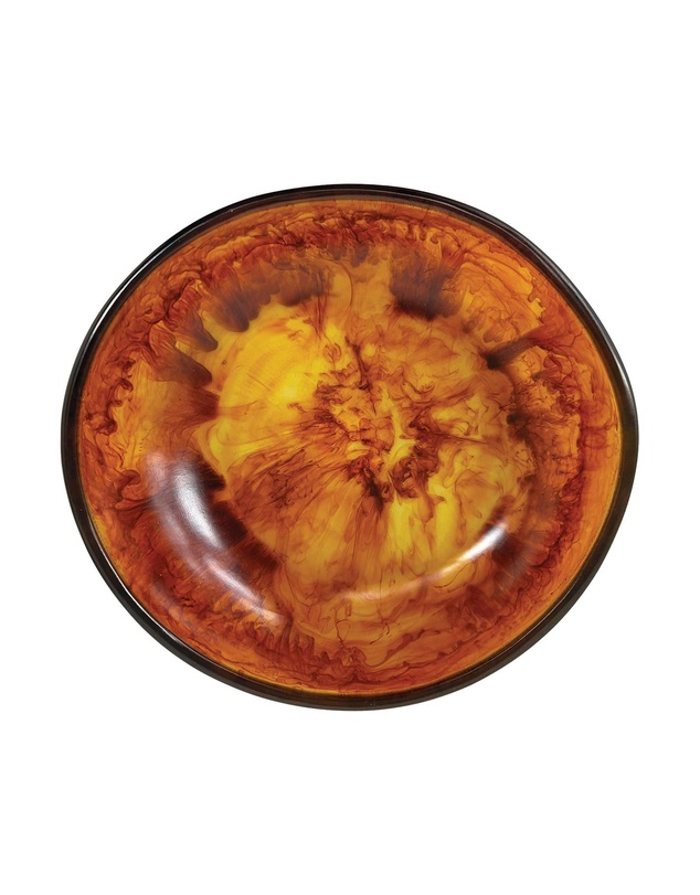 Urban Attitude - Urban Attitude JADE Medium Bowl Height 8cm highest, 5cm lowest, Width 27cm, Length 28cm - Burnt Amber