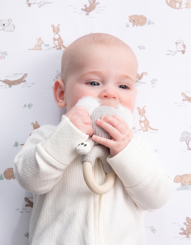 Living Textiles - Ring Rattle - Koala