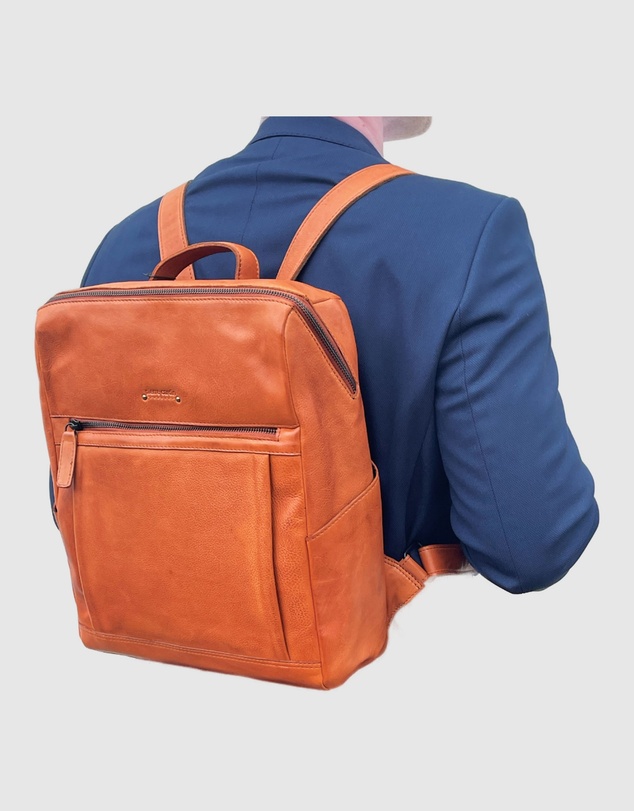 Pierre Cardin - Italian Leather Laptop Backpack