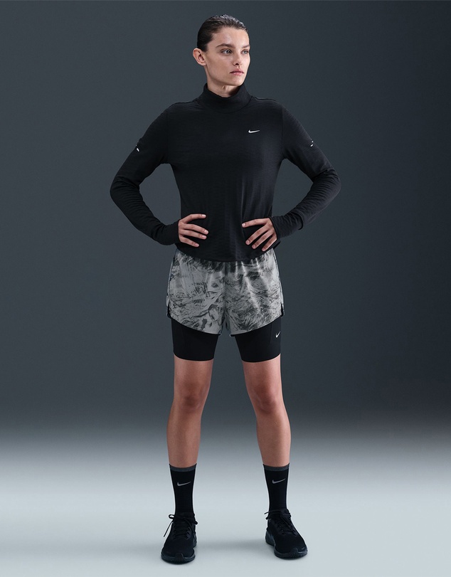Nike - Swift Mid-Rise 2-In-1 Reflective Running Shorts
