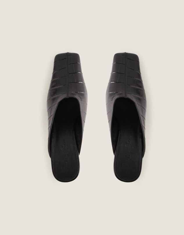 Shelly Shen - Dylan High Heels Black Croc