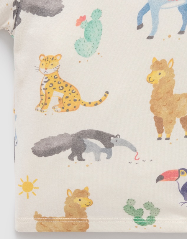 Purebaby - Animal Fiesta Relaxed Tee -Kids-Babies
