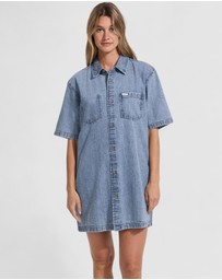 GUESS - GUESS JEANS Oversize Short Sleeve Dress