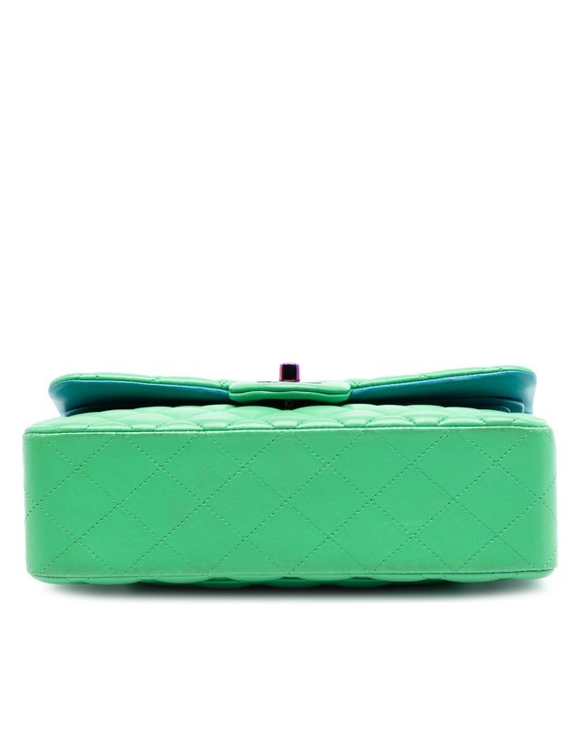 Pre-Loved by Azura Reborn - Pre-Loved Small Classic Lambskin Rainbow Hardware Double Flap