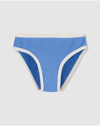 Zulu & Zephyr Mini - Mini Stripe Rib Bikini Bottoms - Kids