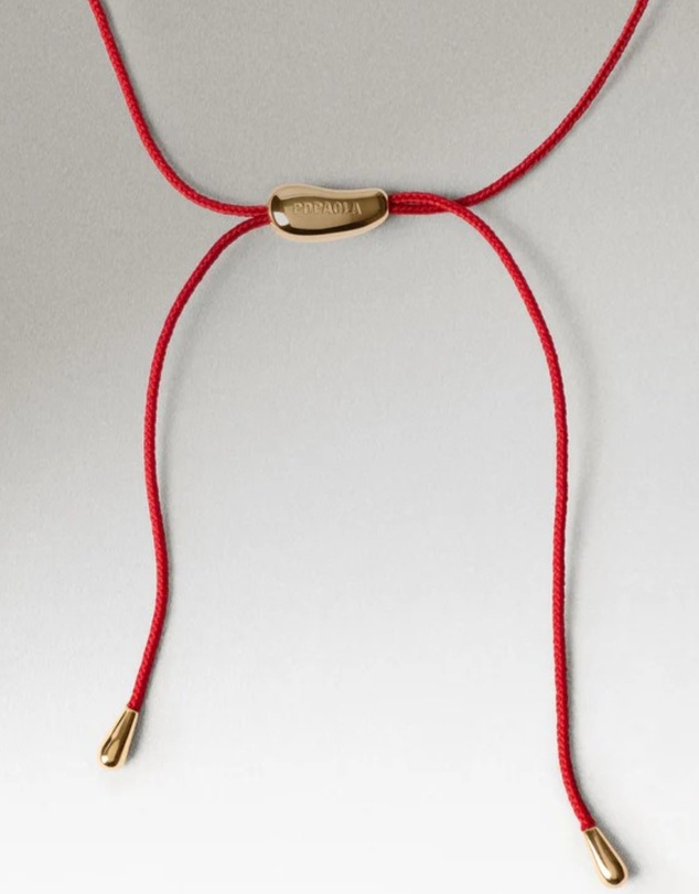 PDPAOLA - Rodeo Red Cord Necklace Gold