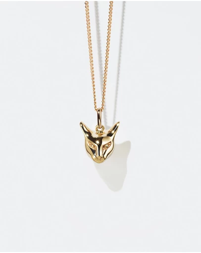Meadowlark - Cat Charm Necklace