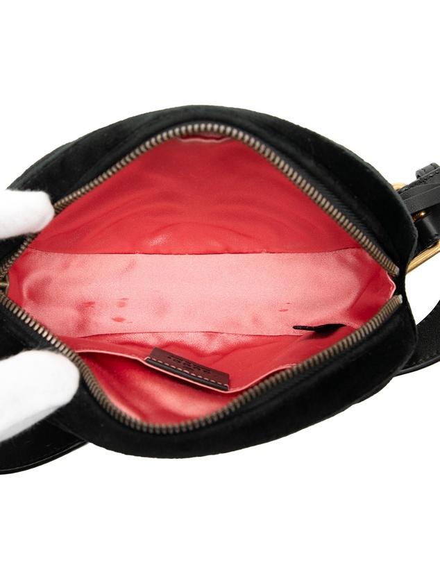 Pre-Loved by Azura Reborn - Pre-Loved GG Marmont Matelasse Velvet Belt Bag