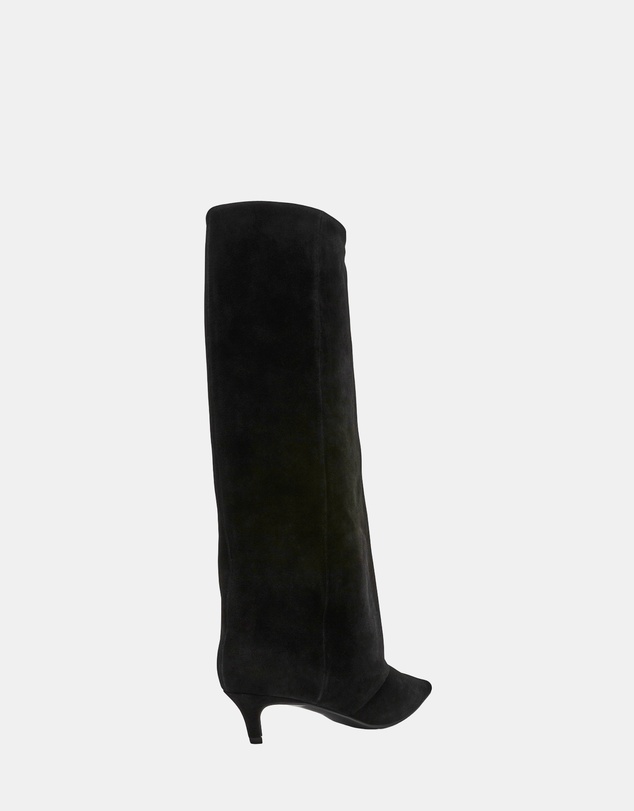 Steve Madden - Luca Black Suede Heeled Boots