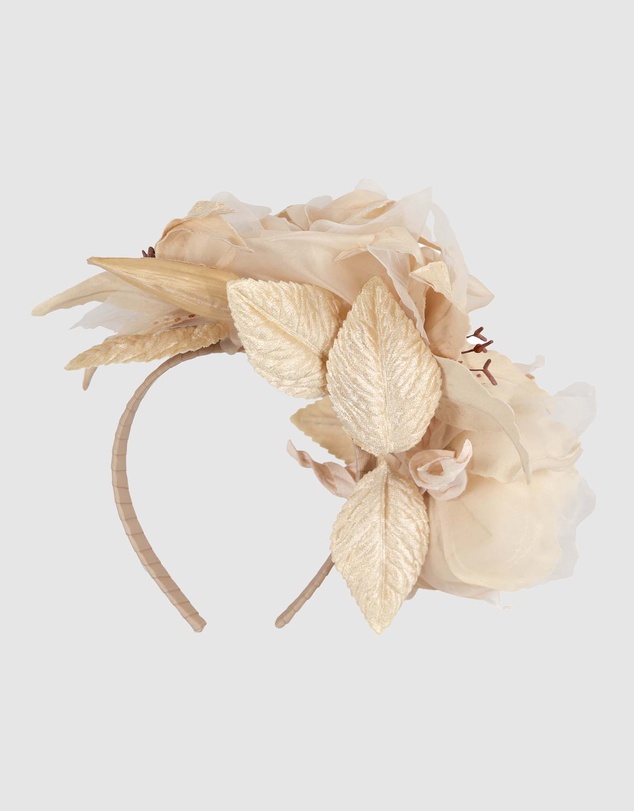 Max Alexander - Large Nude Flower Headband Fascinator