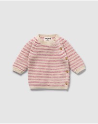 Wilson & Frenchy - Organic Knitted Stripe Kimono Cardigan - Babies