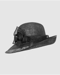 Max Alexander - Sinamay Black Fashion Hat