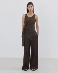 M.N.G - High-Waisted Lyocell Trousers