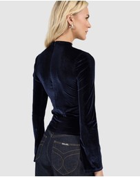 Rolla's - Cameo Long Sleeve Top Velvet