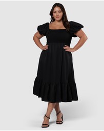 Pink Dusk by Curve Project - Electric Feel Midi Dress