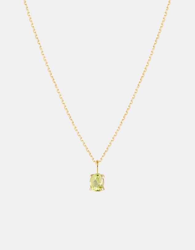 Luna Rae - Solid Gold - Peridot Necklace